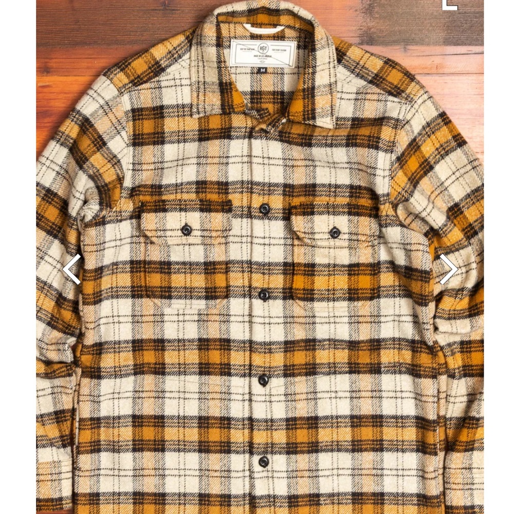 Rogue Territory "Infantry Shirt" in Golden Brushed Plaid
